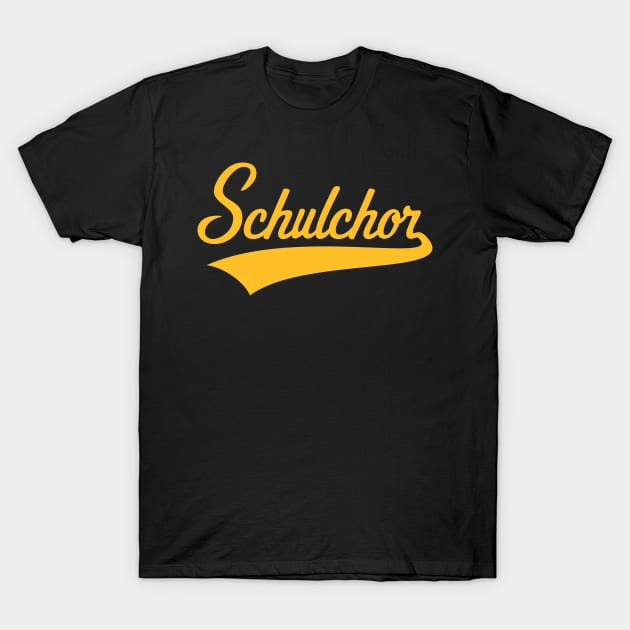 Schulchor (Chor / Musik / Schriftzug / Gold) T-Shirt by MrFaulbaum